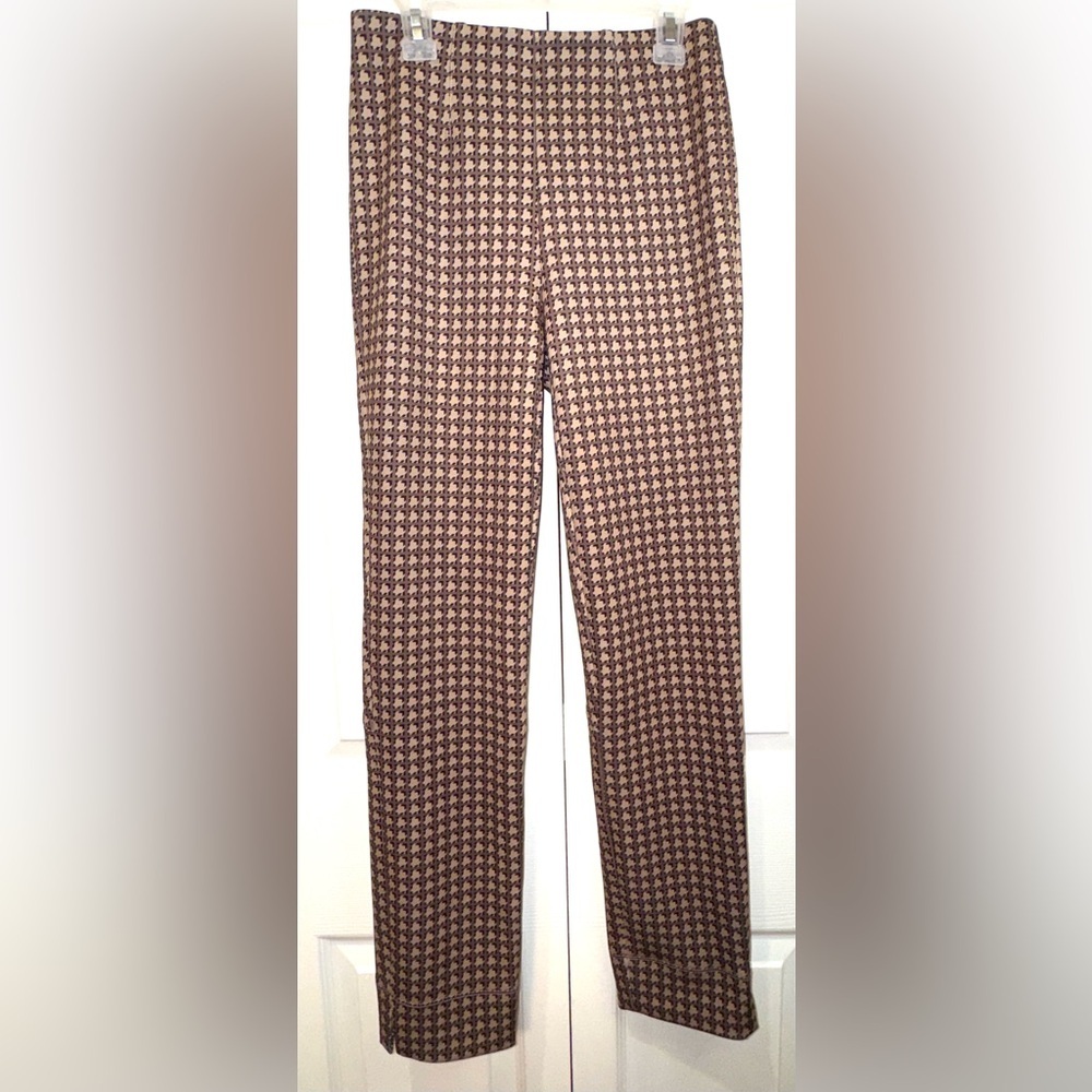 Seductive Sabrina Pants Size 32 (US 2) Geo Print Slim Stretch Trousers NWT $360